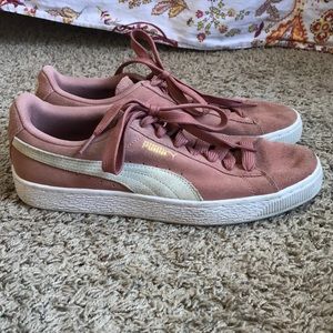 Pink Suede Puma Sneakers